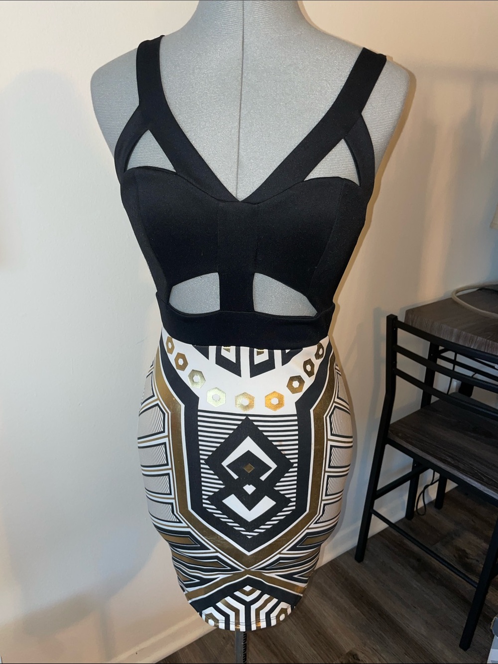 Solemio Black Stretch Tank Dress